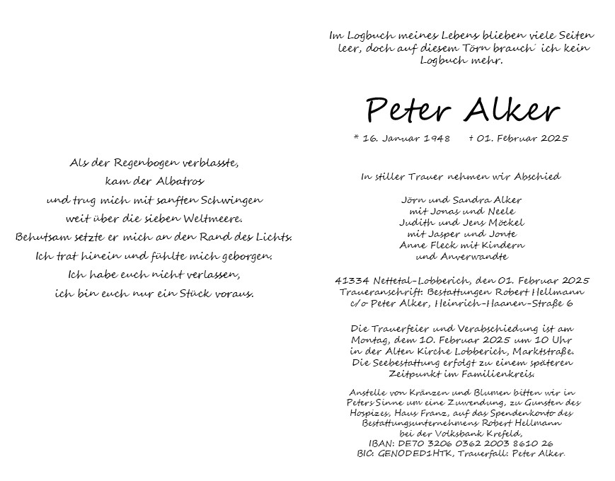 TRK Alker, Peter - frei